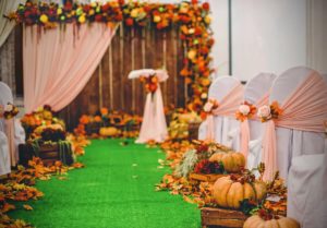 Осенний декор свадьбы